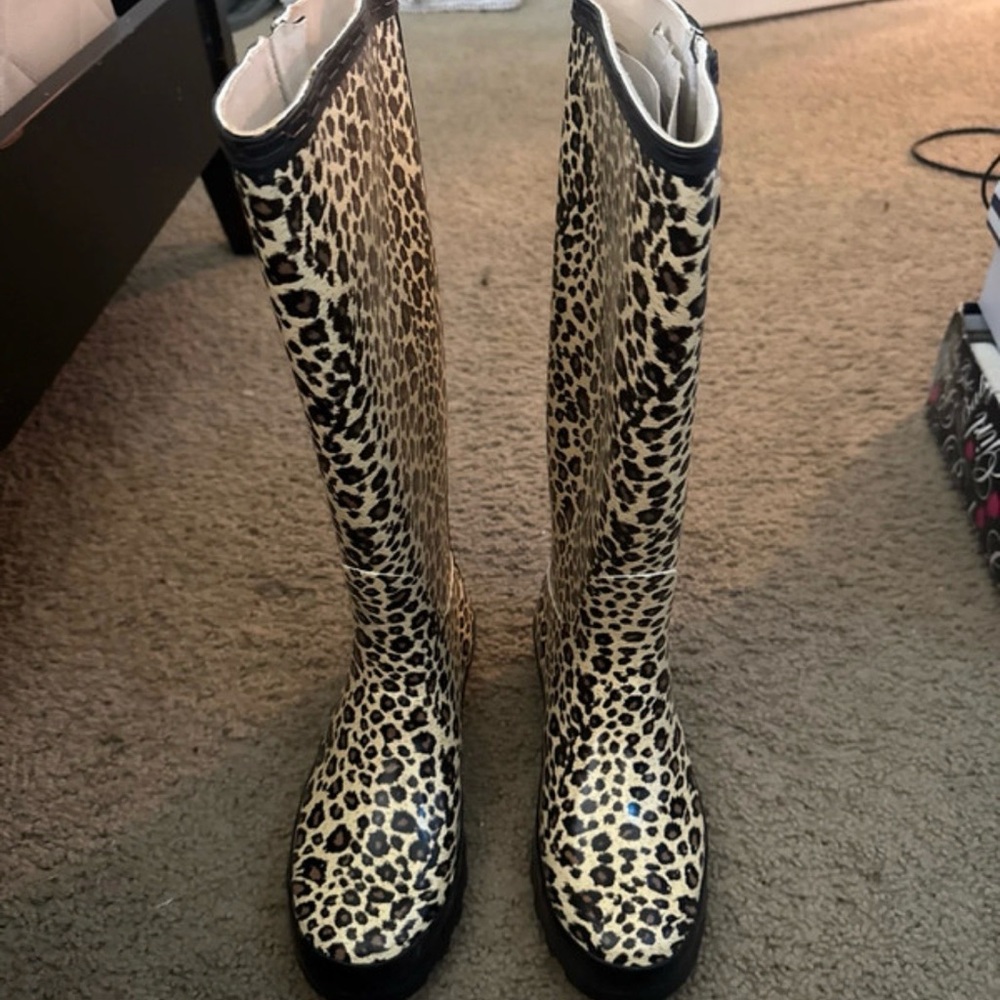 Leopard Print Ankle Boots